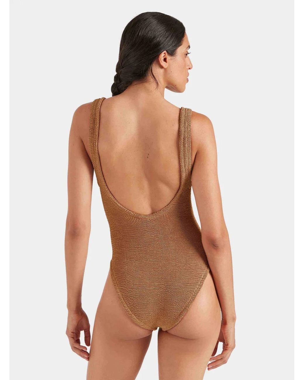 Hunza G Brown Domino Swimsuit