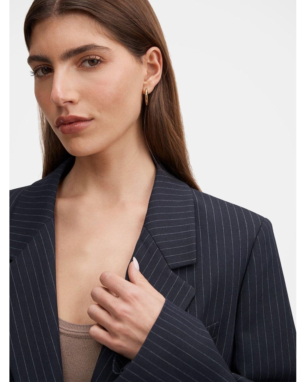 Forever New Blue Paloma Single-Breasted Blazer