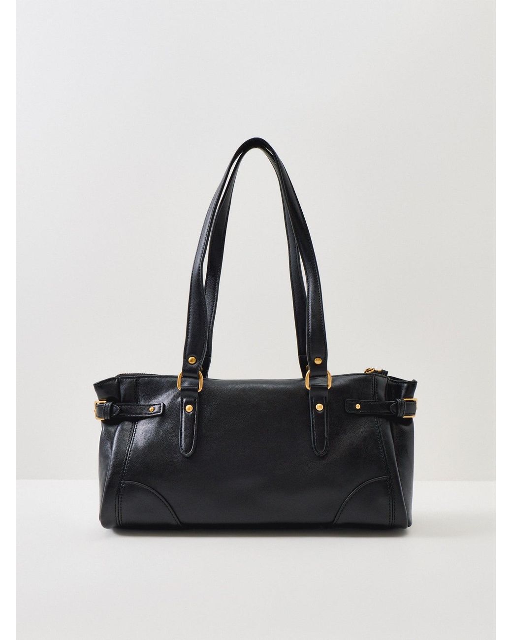 JW PEI Black Yvette Elongated Tote Bag