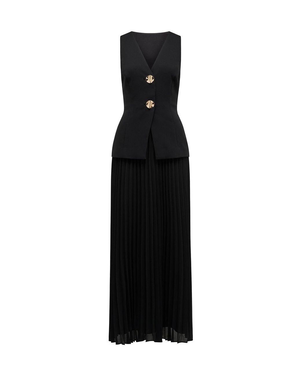 Forever New Larissa Pleated Maxi Dress in Black | Lyst UK