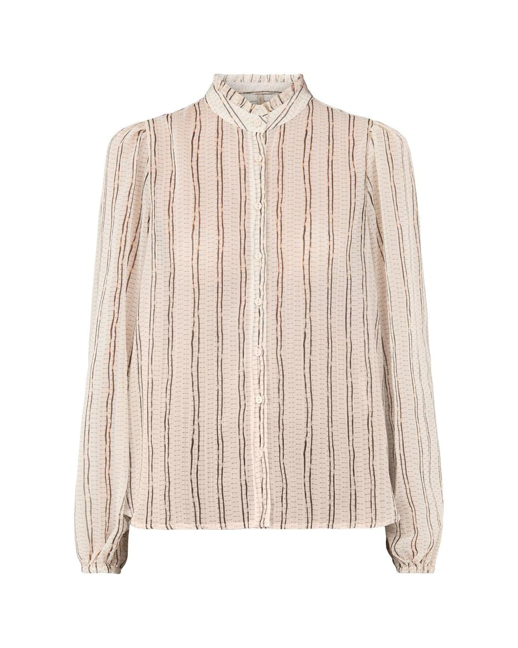 Soya Concept Natural Harpa 1 Long-Sleeved Striped Shirt