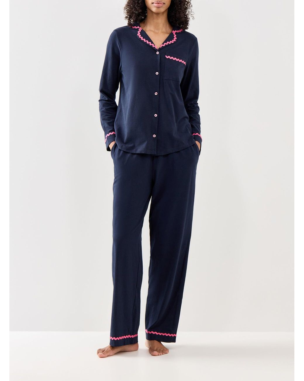 Chelsea Peers Blue Good Morning Long Pj Set