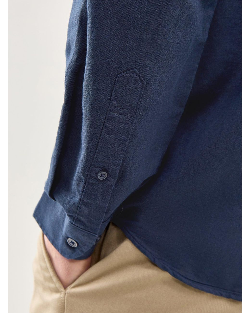 SELECTED Blue Blend Long Sleeve Shirt for men