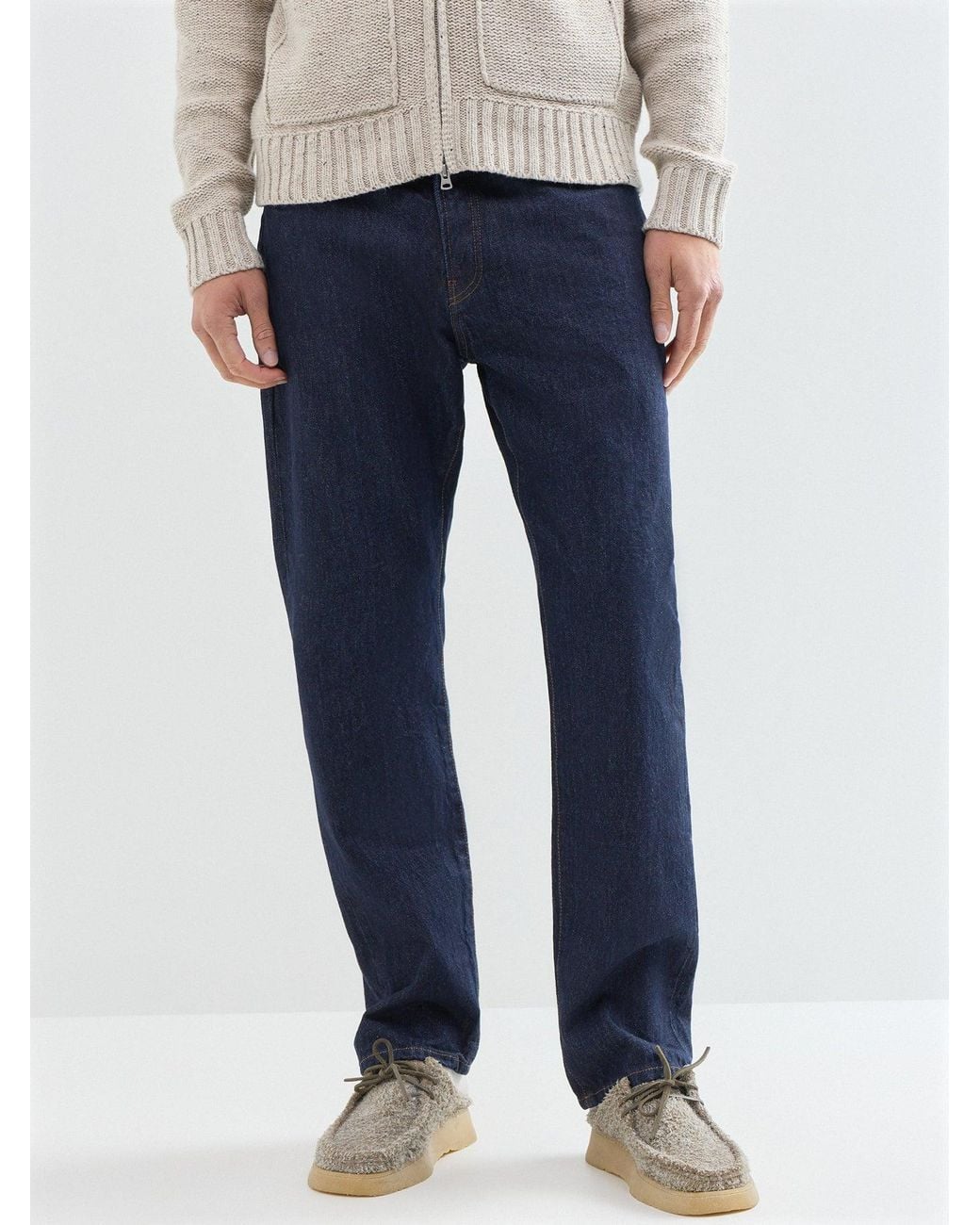 Only & Sons Blue Edge Straight-Leg Organic Cotton Blend Jeans for men