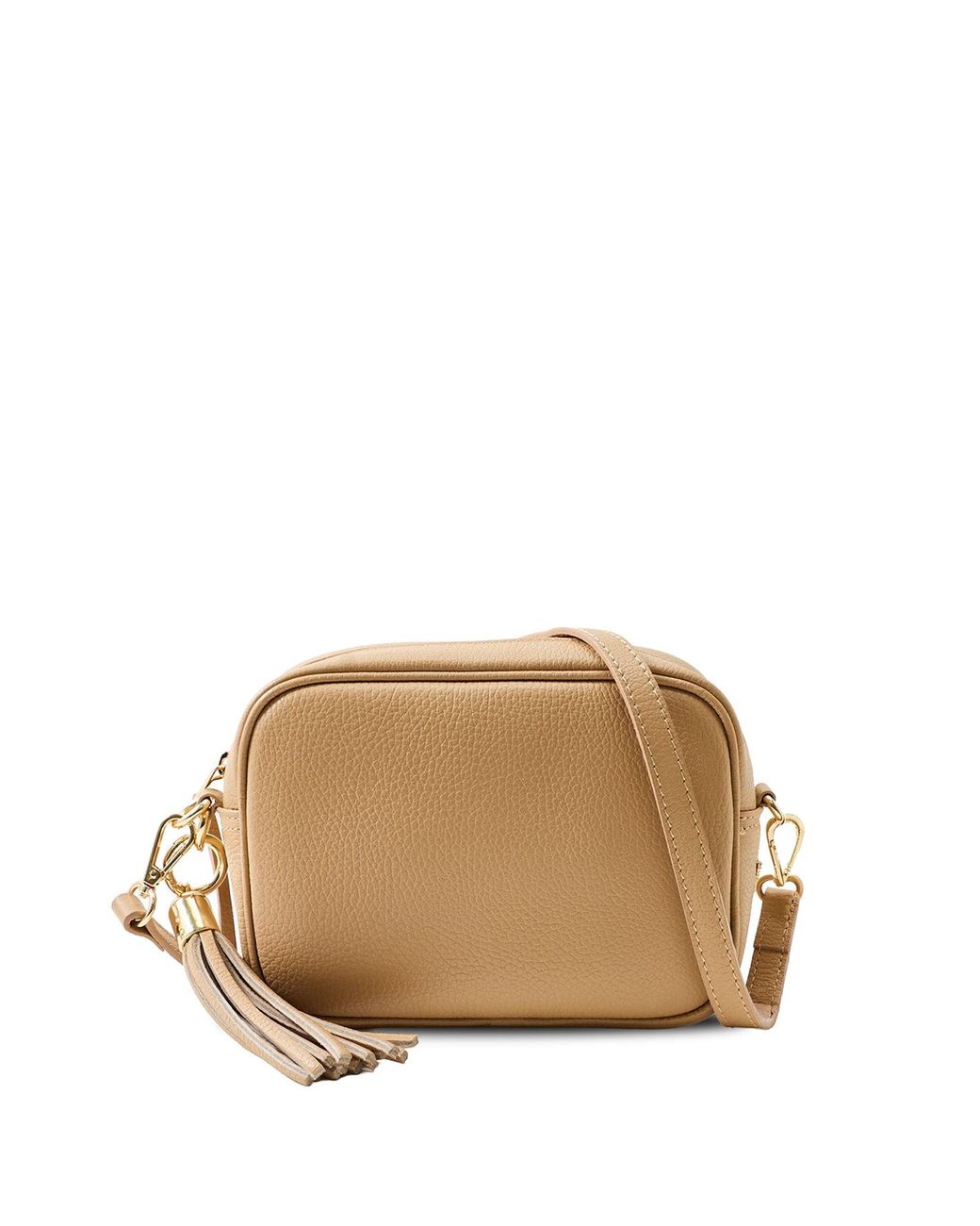 Apatchy London Natural Tassel Tan Crossbody Bag