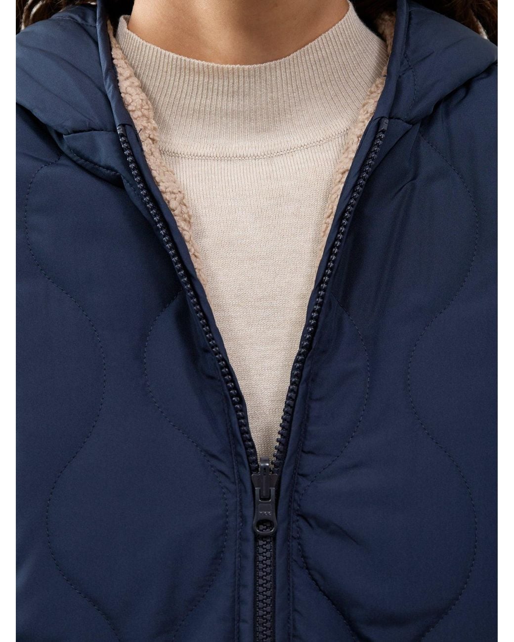 Soya Concept Blue Gela 2 Reversible Faux Shearling Jacket