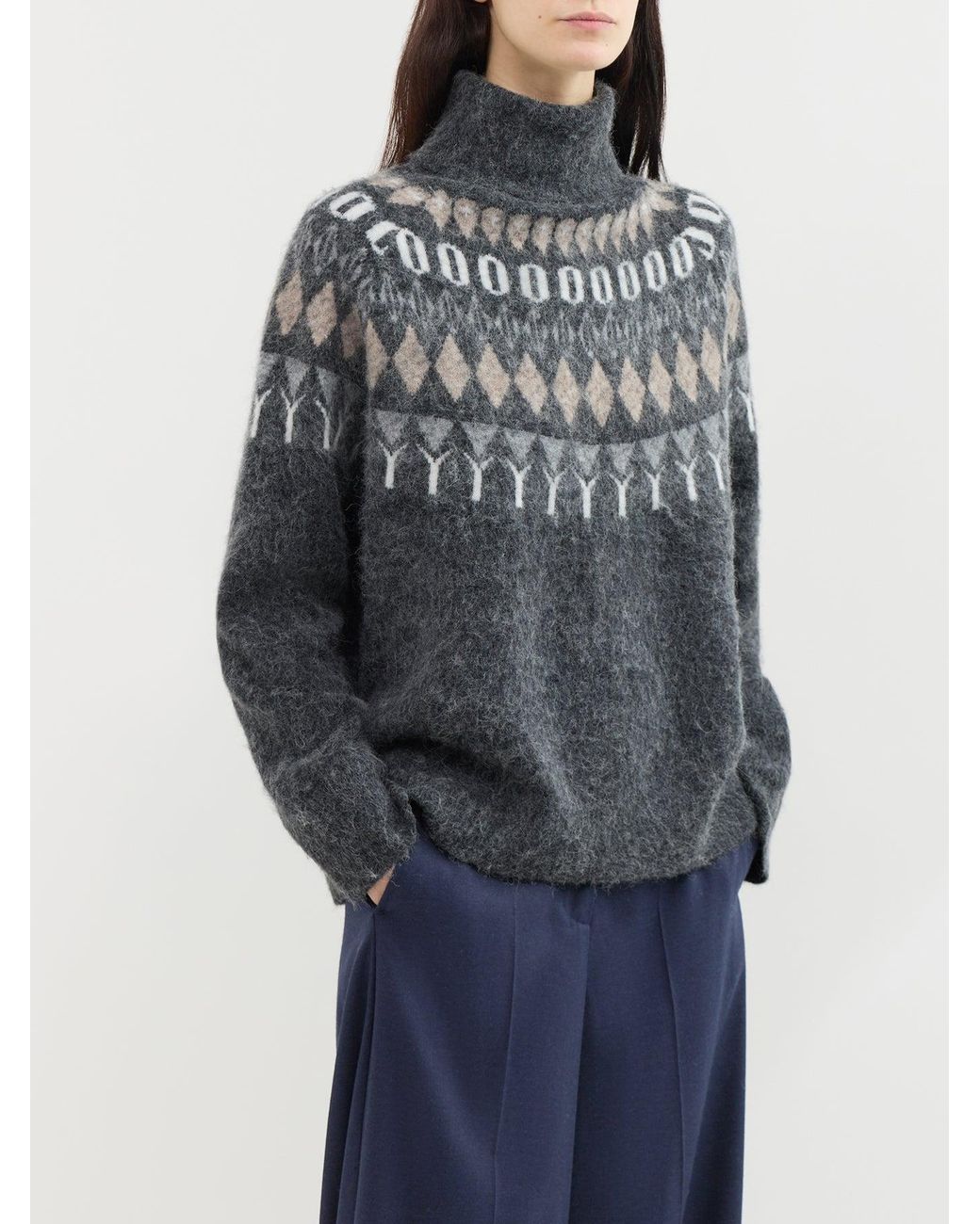 Day Birger et Mikkelsen Gray Reidar Collared Jumper