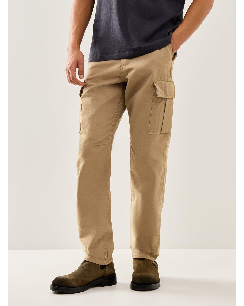 Jack & Jones Natural Kane Barkley Cargo Pants for men