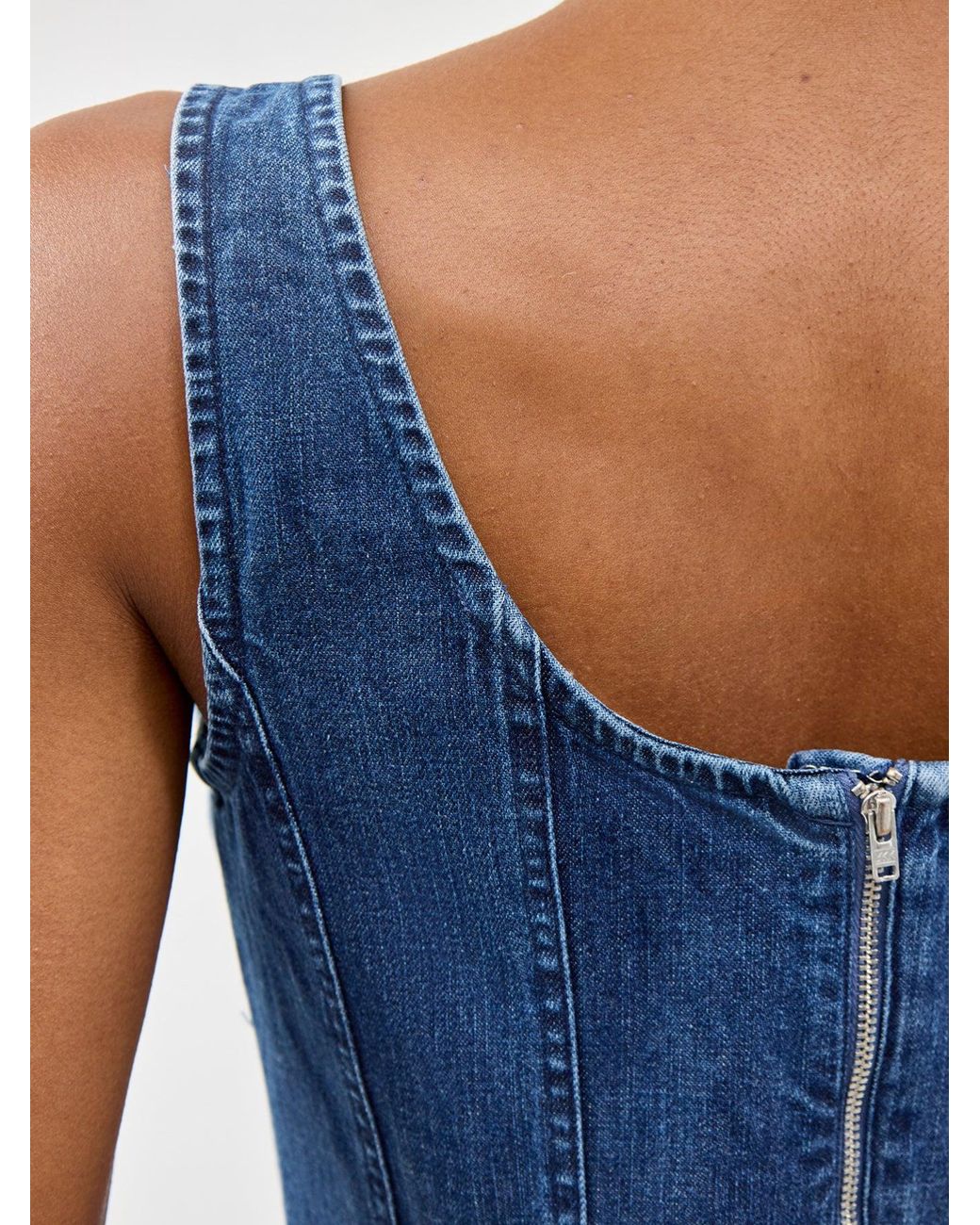 Nobody's Child Blue Rowe Denim Midi Dress