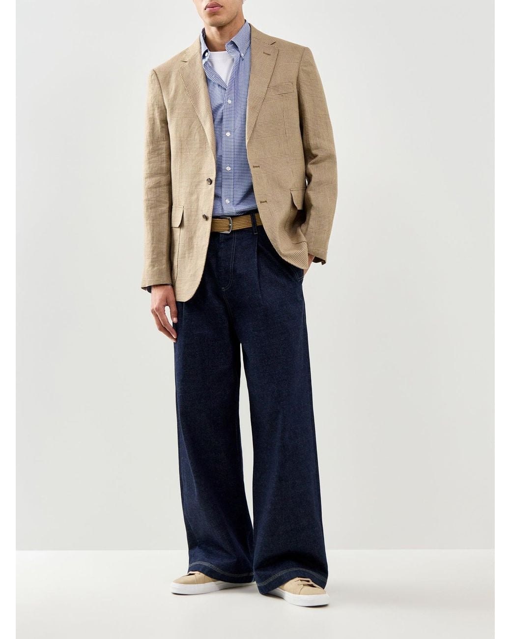 Gant Blue Classic Poplin Gingham Shirt for men
