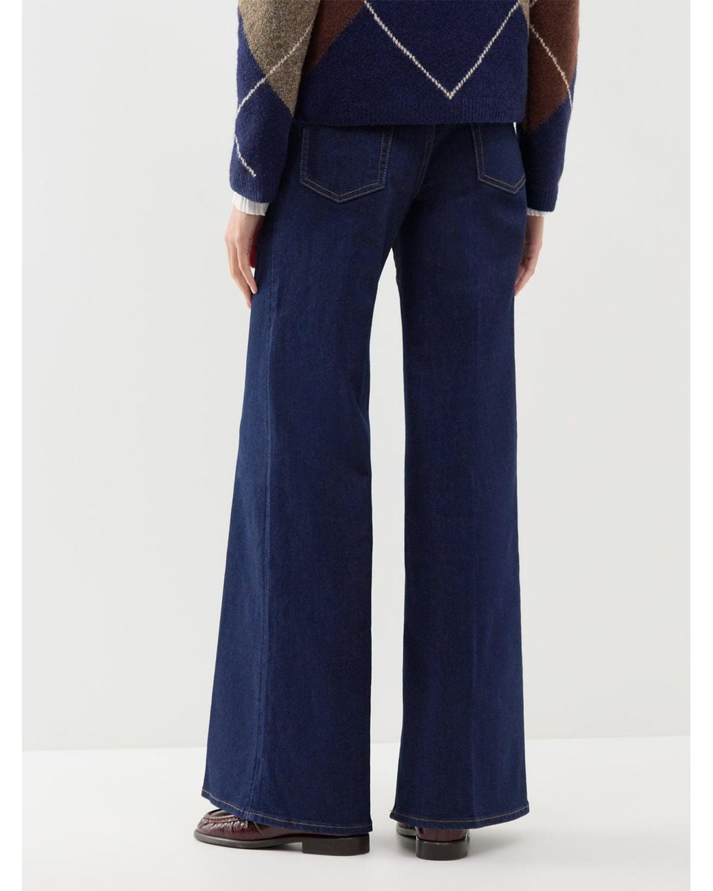 FRAME Blue Blend The Palace Wide Leg Jeans