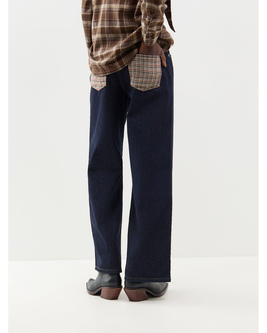 ONLY Blue Wide Leg Denim Jeans