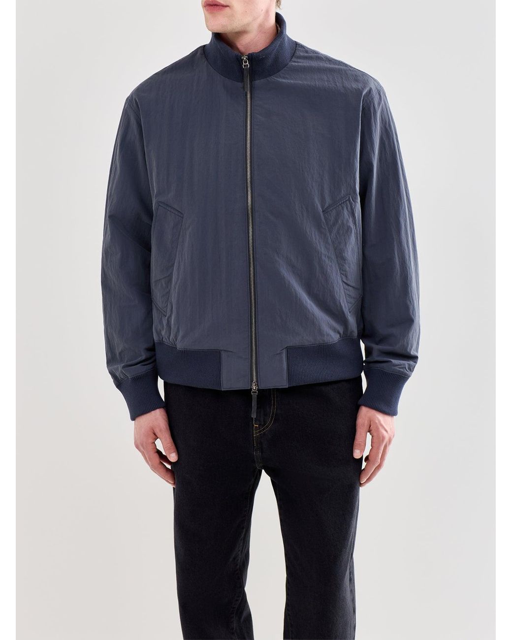 SELECTED Blue Dylan Bomber Jacket for men