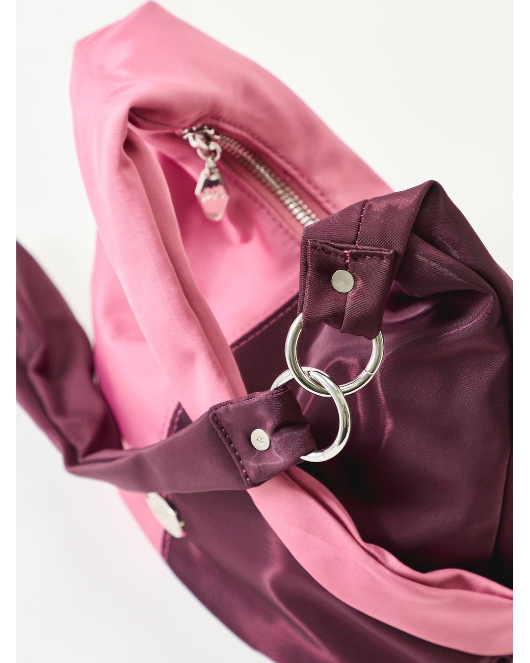 Damson Madder Pink Gene Mini Tie Tote Bag, Nylon