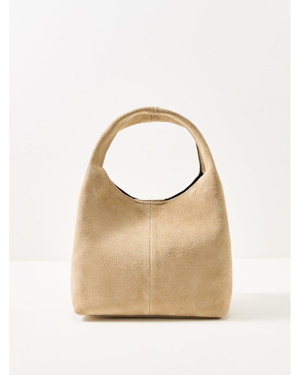 Marlon Natural Avera Suede Shoulder Bag Tan