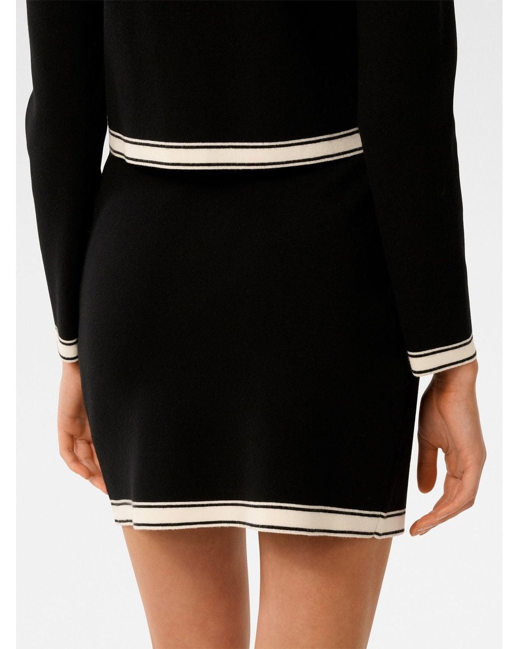 Forever New Black Cece Bow Detail Skirt