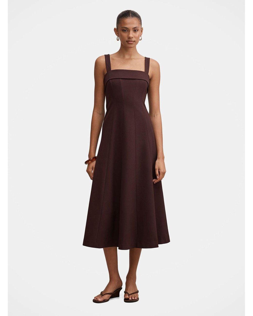 Forever New Purple Harriet Low Back Bow Midi Dress