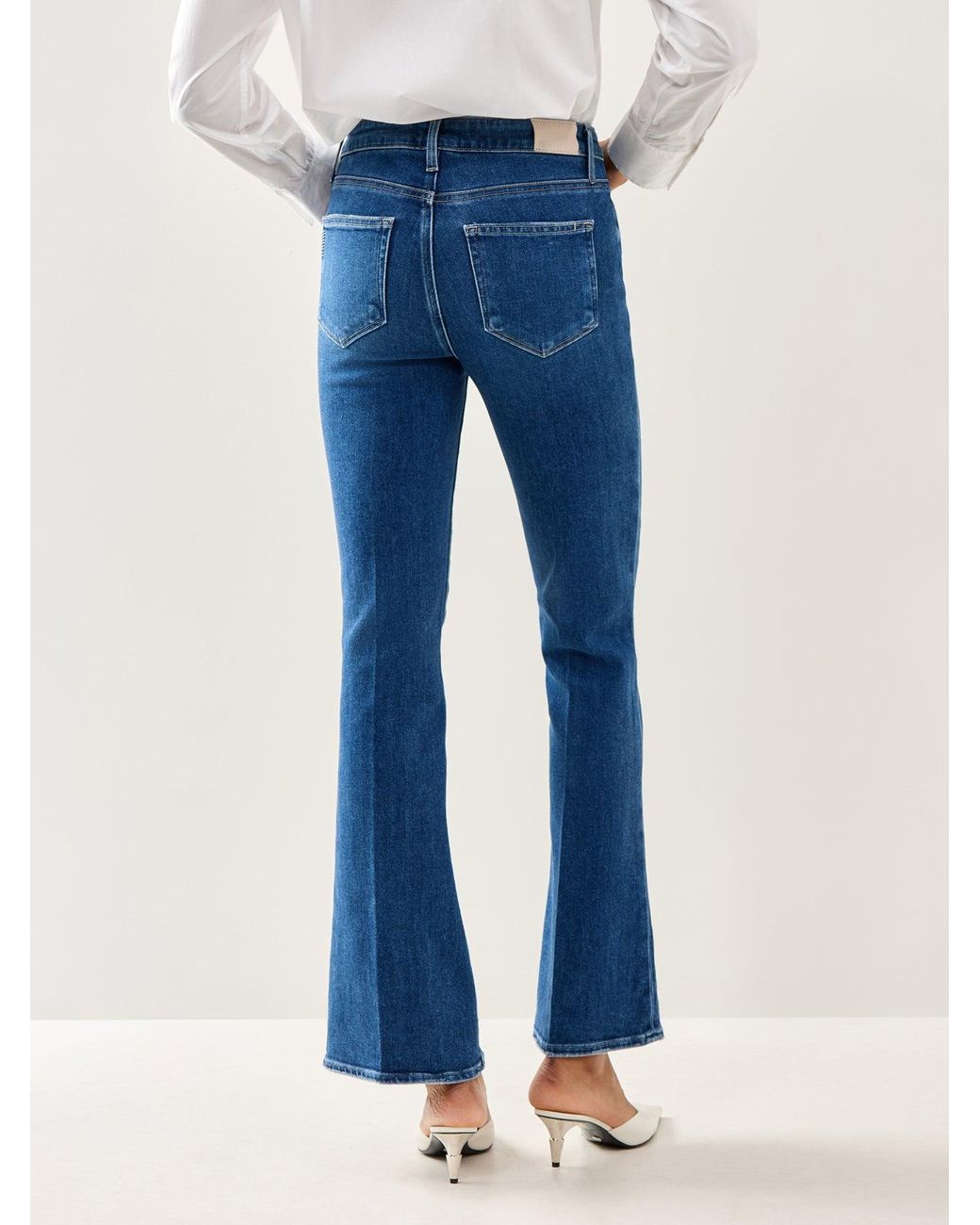 PAIGE Blue Laurel Canyon High Rise Bootcut Jeans