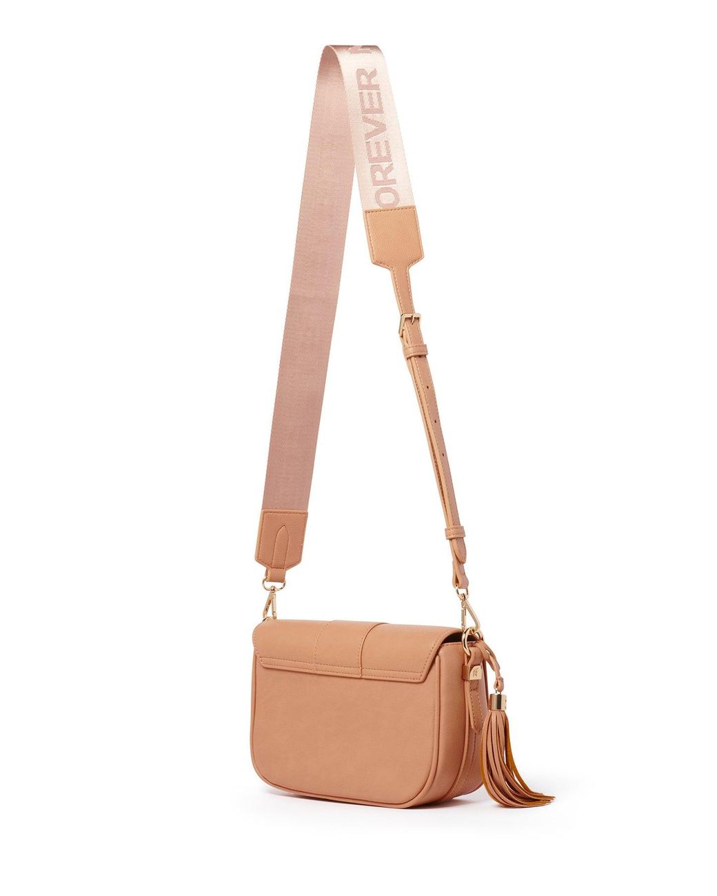 Forever New Pink Signature Thea Tassel Saddle Crossbody Bag