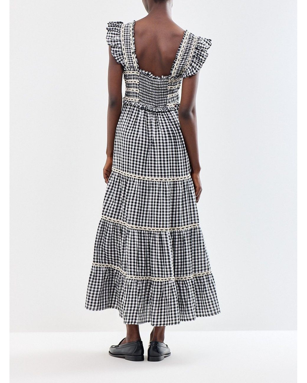 Rixo White Chandra Midi Dress Multi