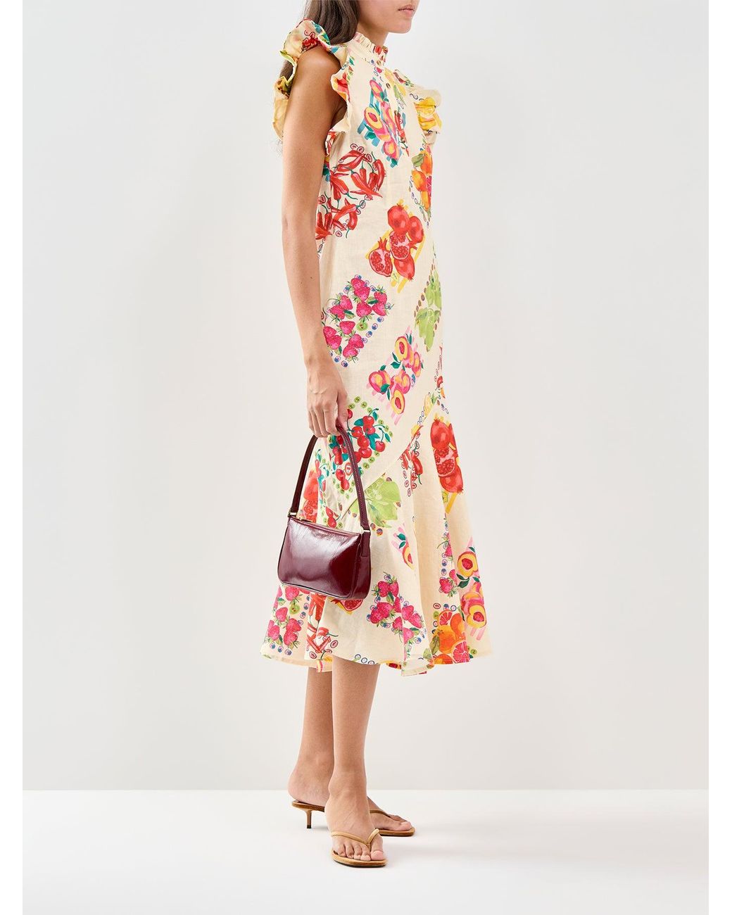 Never Fully Dressed White Fruit Sticker Remi Dress