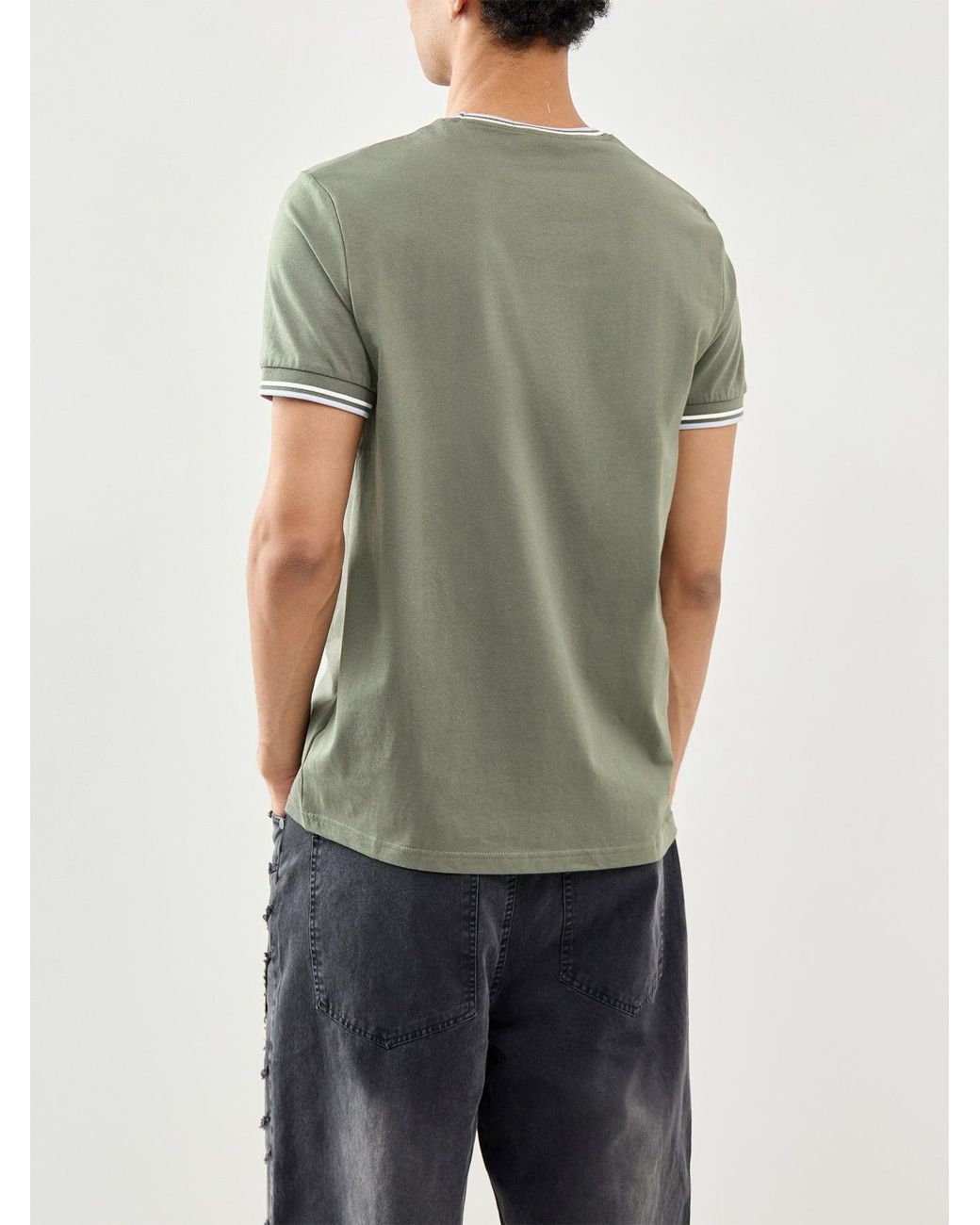 Fred Perry Green Twin Tipped T-Shirt for men
