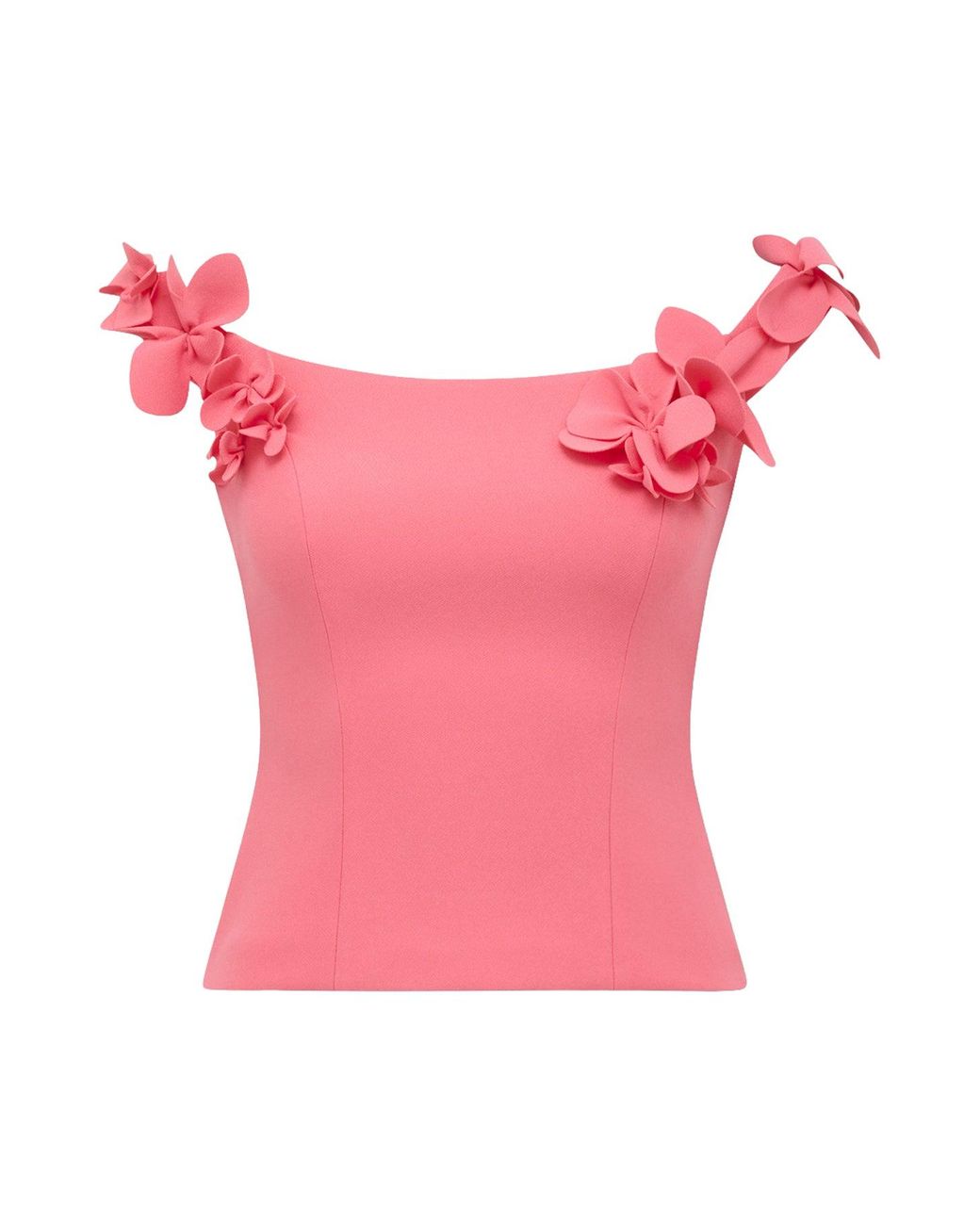 Forever New Pink Faye Applique Bardot Top