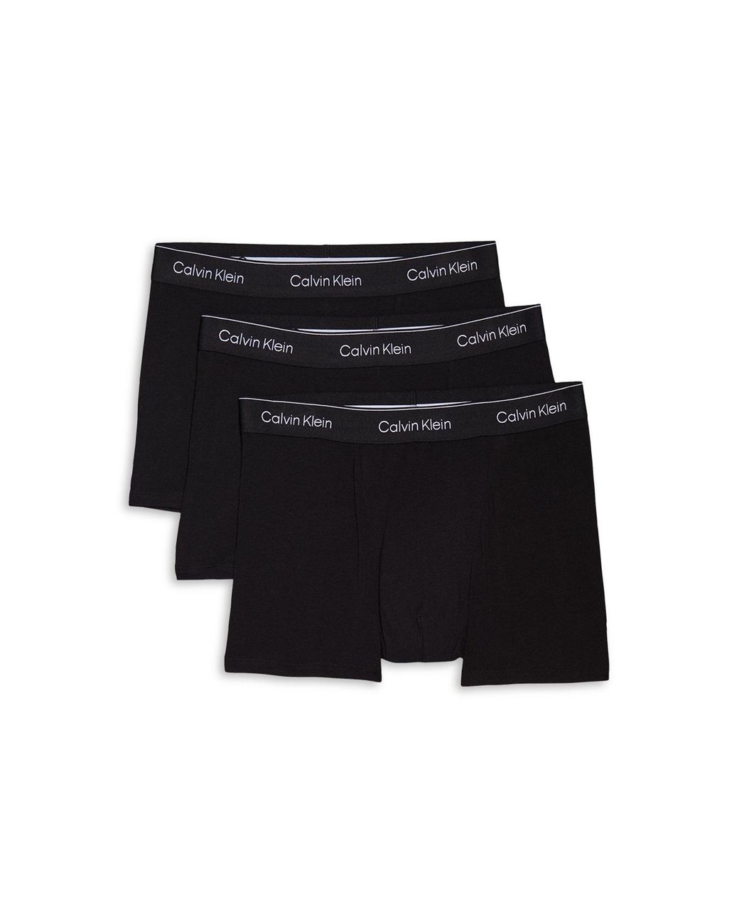 Calvin Klein Black 3 Pack Icon Stretch Trunks for men