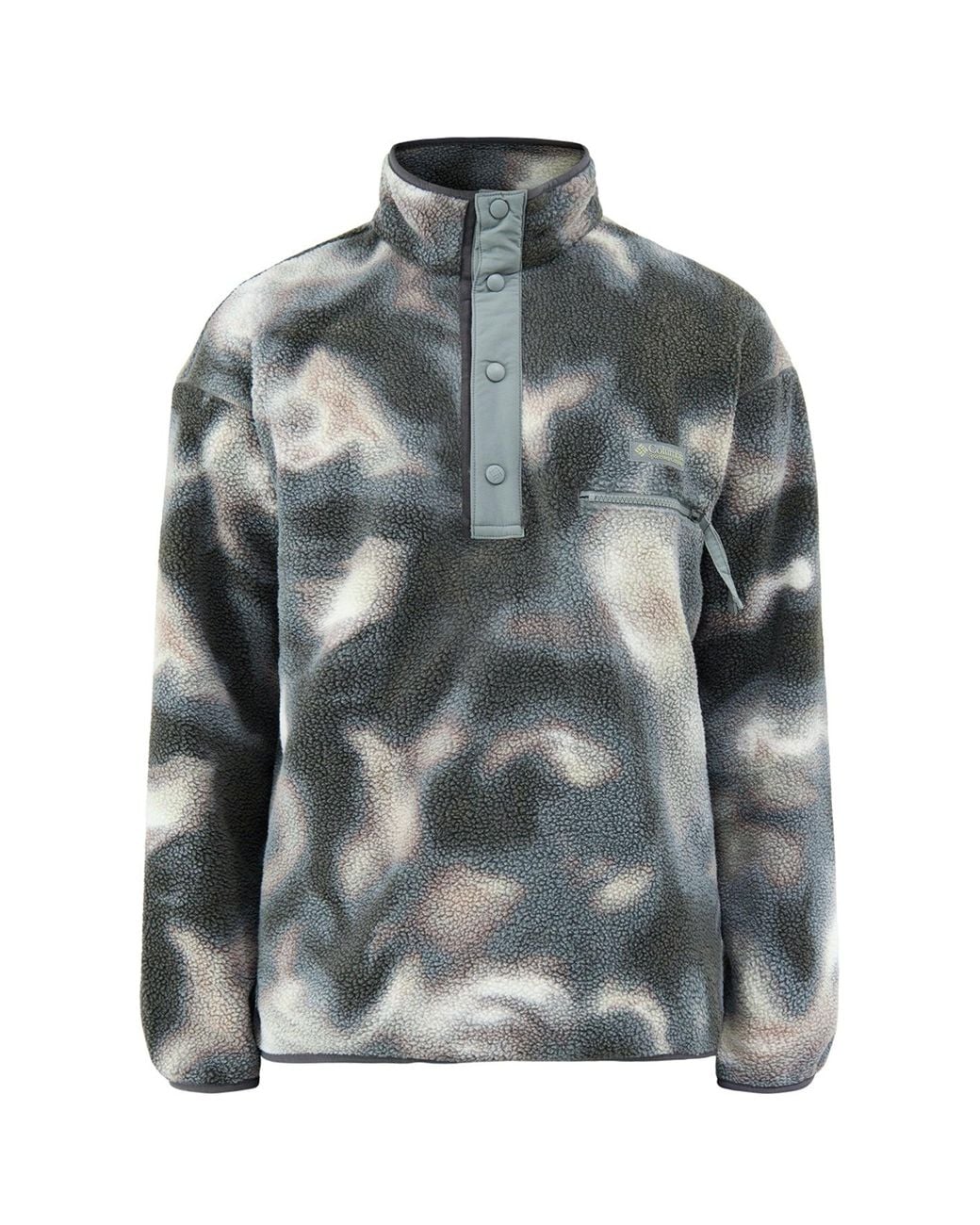 Columbia Gray Helvetia Ii Printed Half-Snap Fleece for men