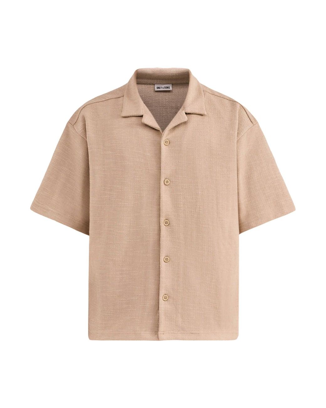 Only & Sons Natural Andre Relaxed Short Sleeve Shirt for men