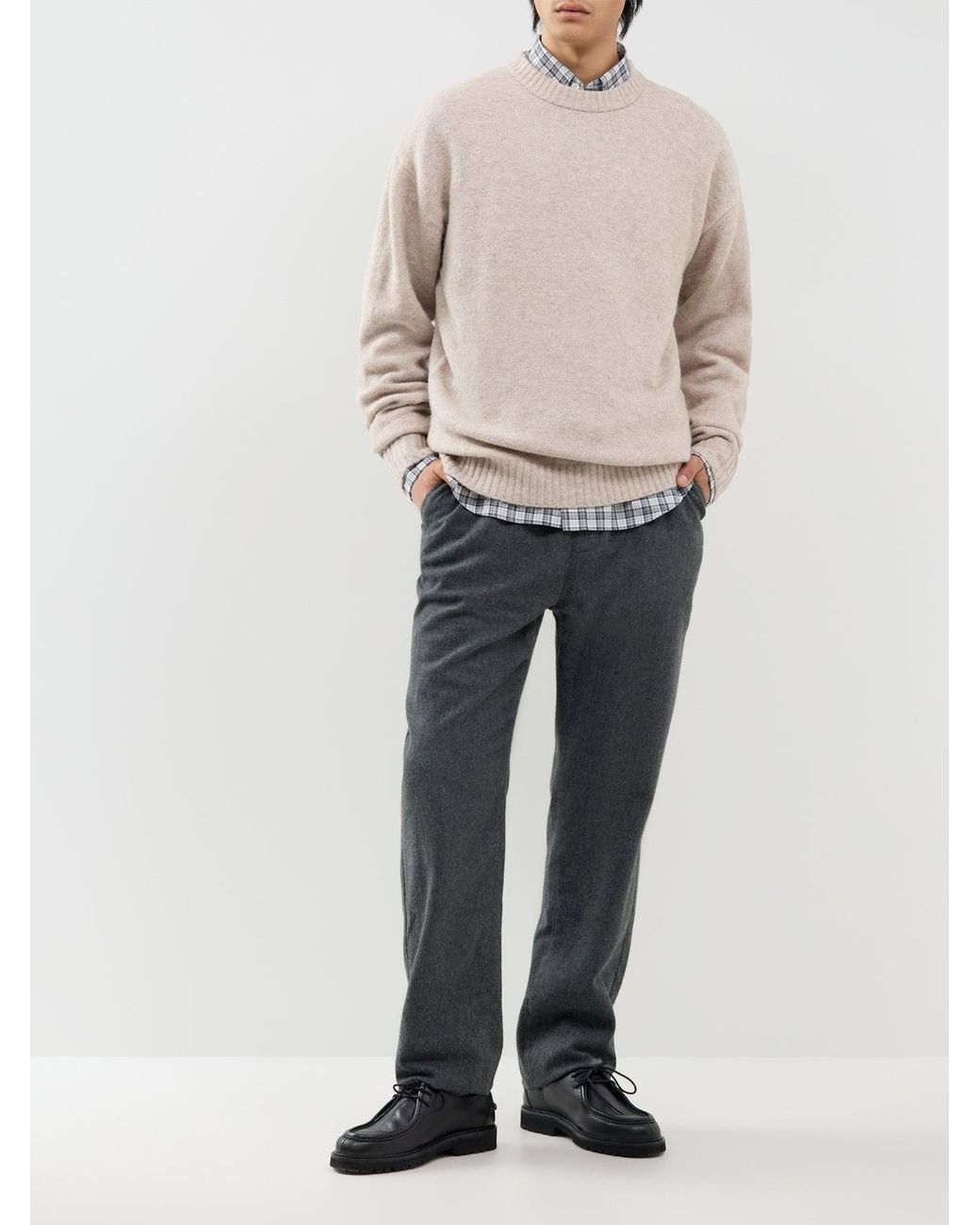 Jack & Jones Natural Ollie Knitted Crew Neck Jumper for men