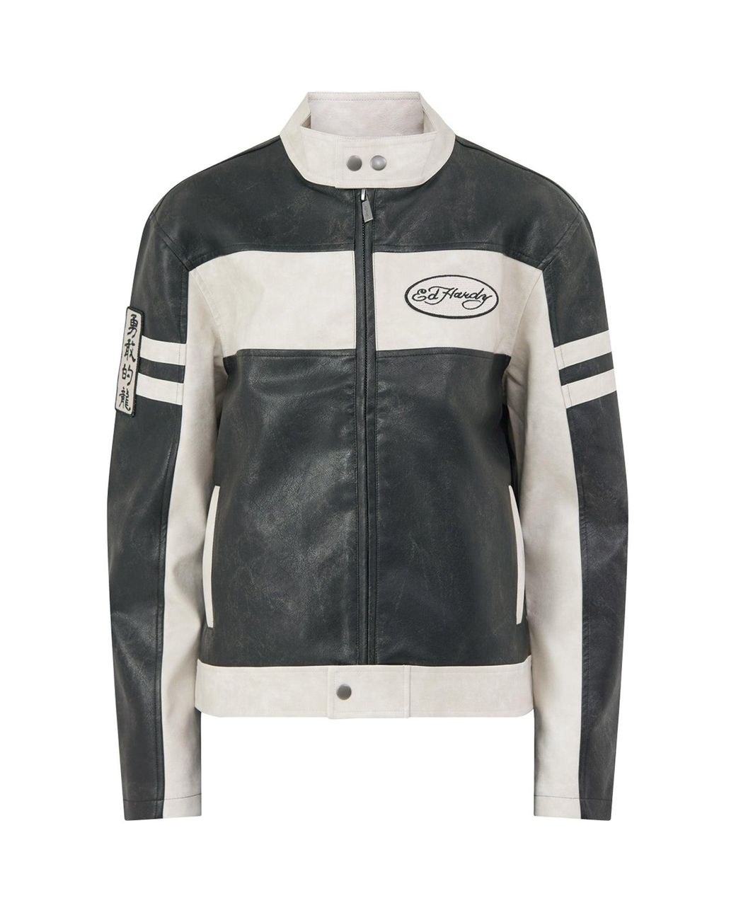 Ed Hardy Black Los Angeles Moto Jacket