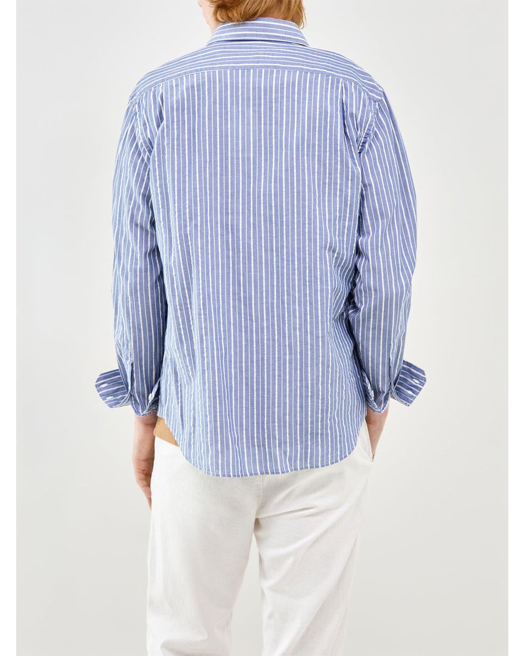 Hartford Blue Long Sleeve Shirt for men