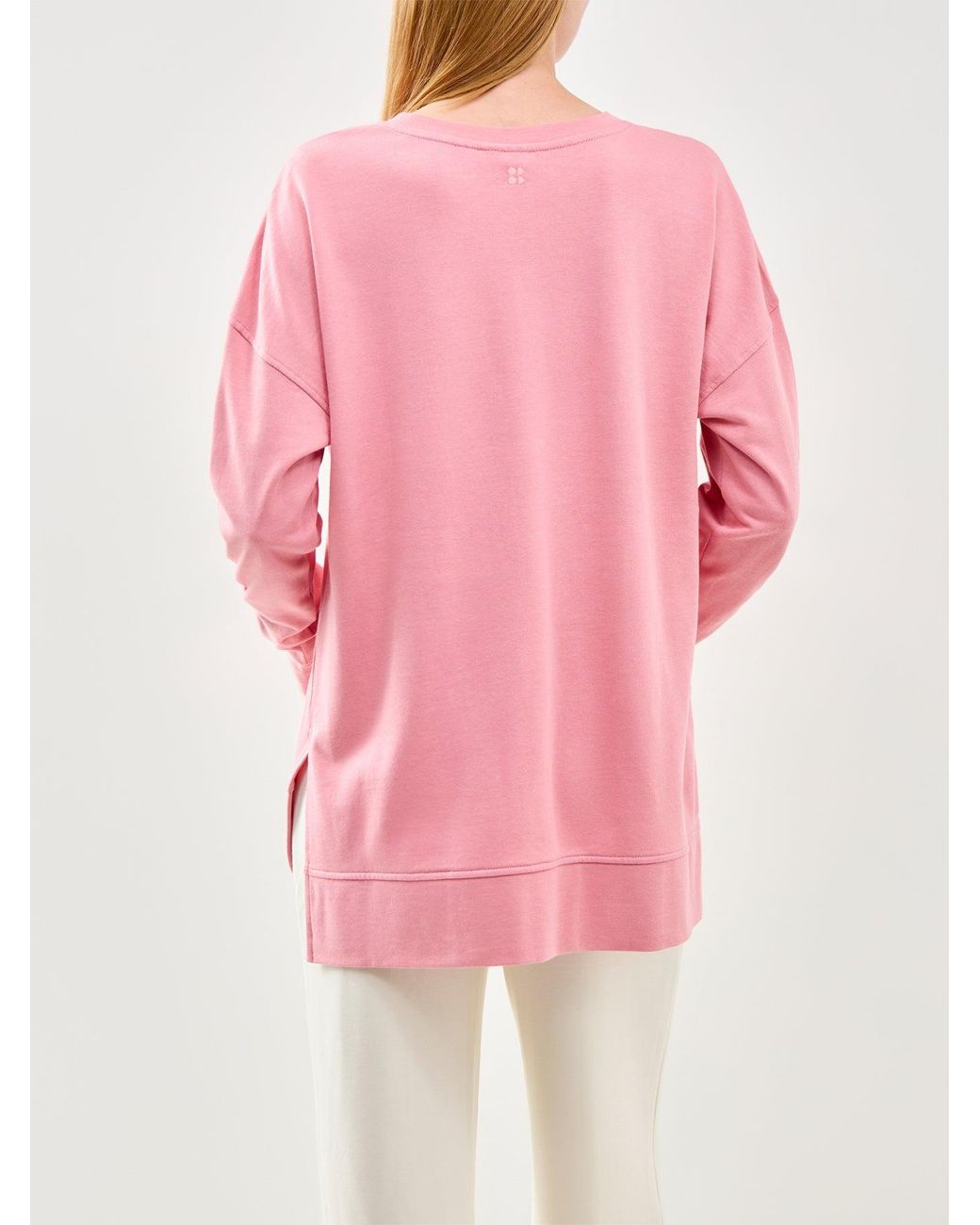 Sweaty Betty Pink After Class Longline Sweatshirt