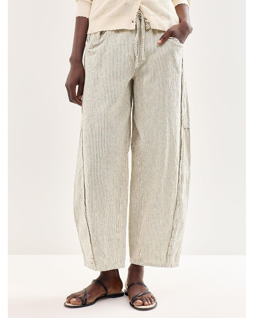 Free People White Something Good Wide Leg Trousers Jeans