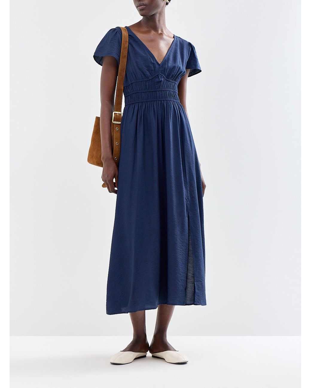 Vero Moda Blue V-Neck Maxi Dress