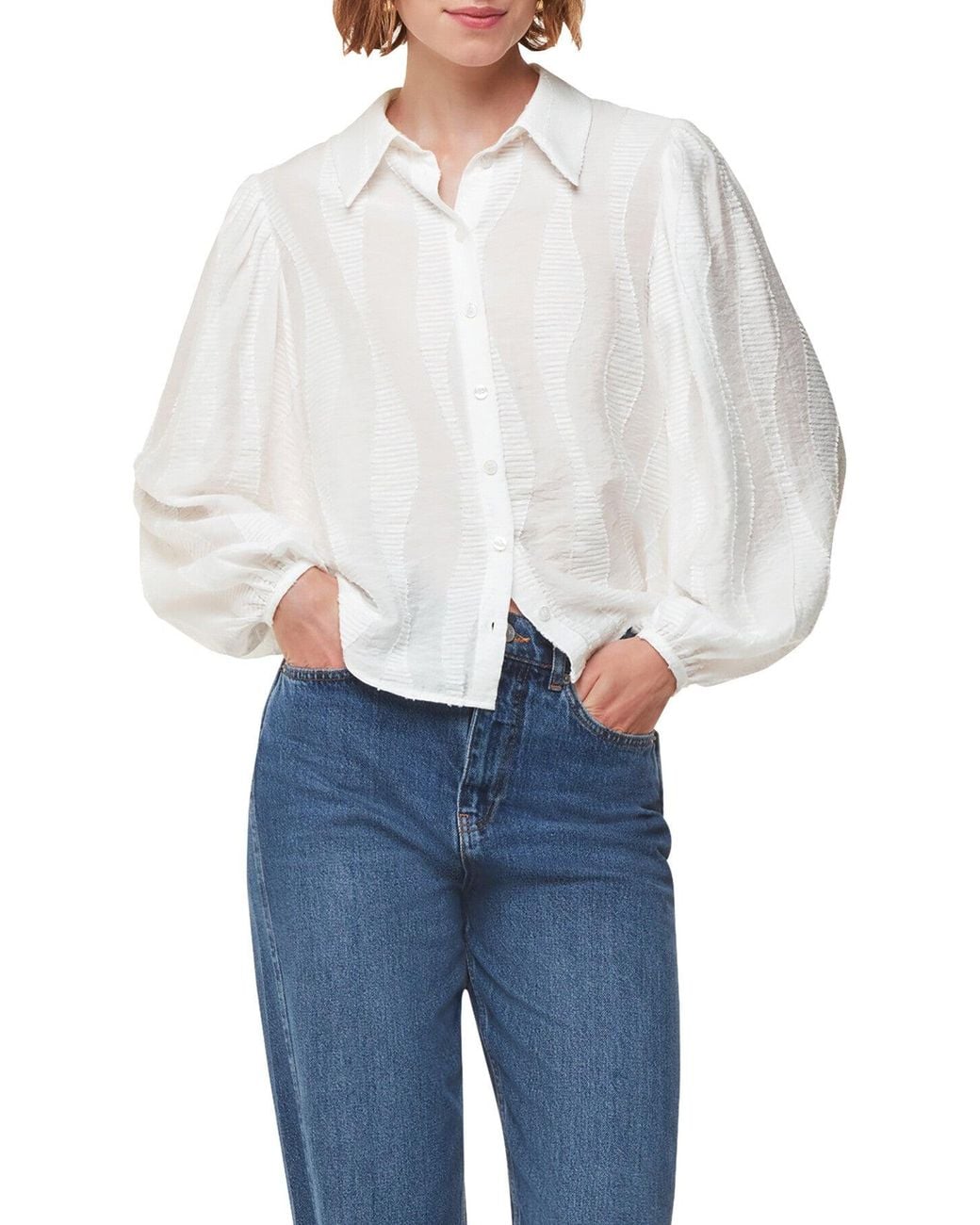 Whistles White Women's Hannah Textured Shirt