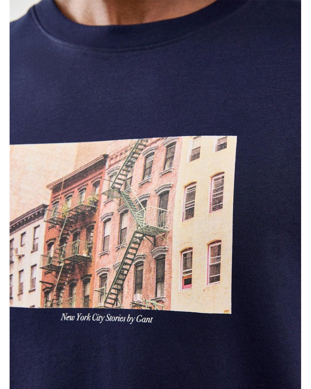Gant Blue Graphic T-Shirt for men