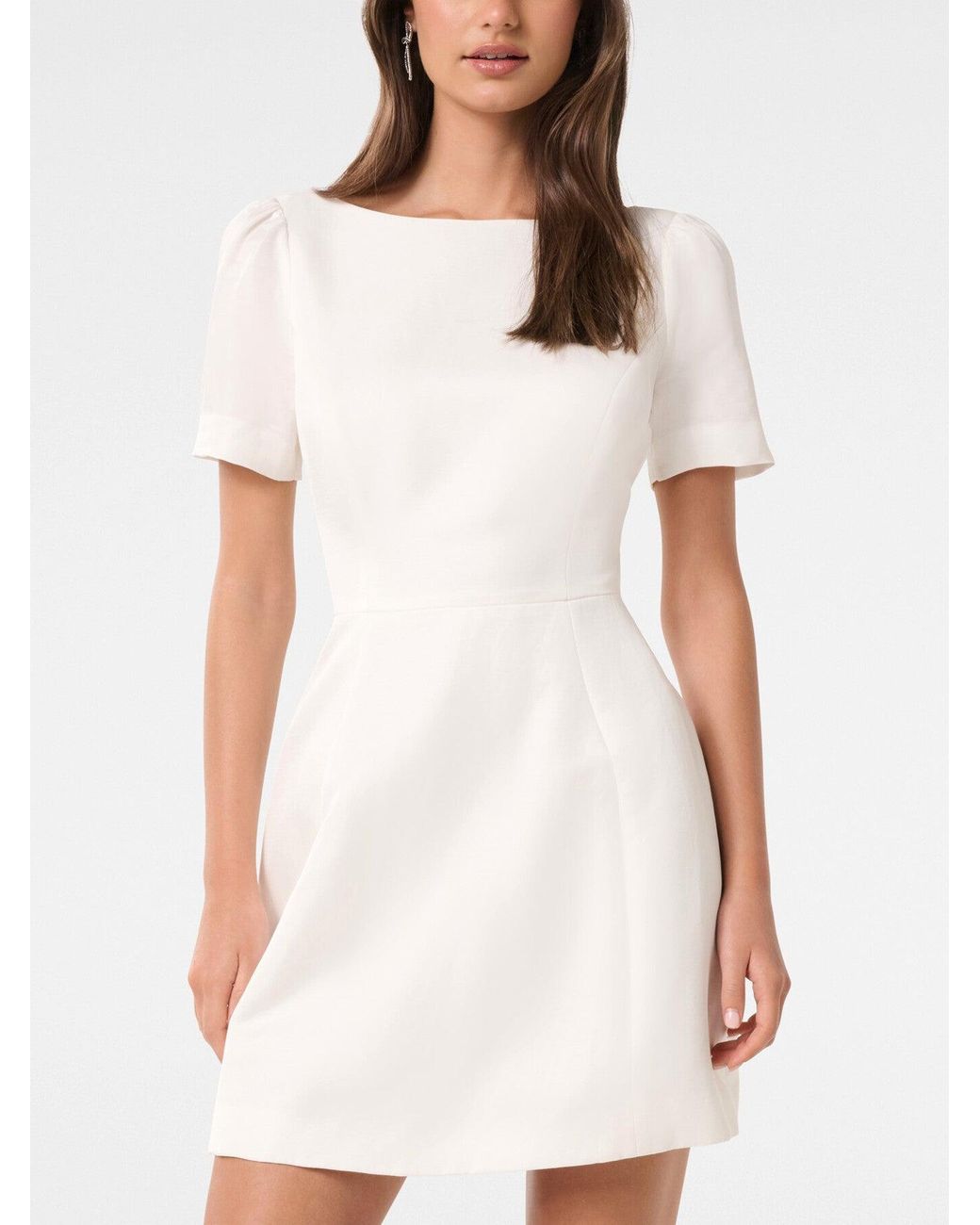 Forever New White Women's Simone Bow Back Mini Dress