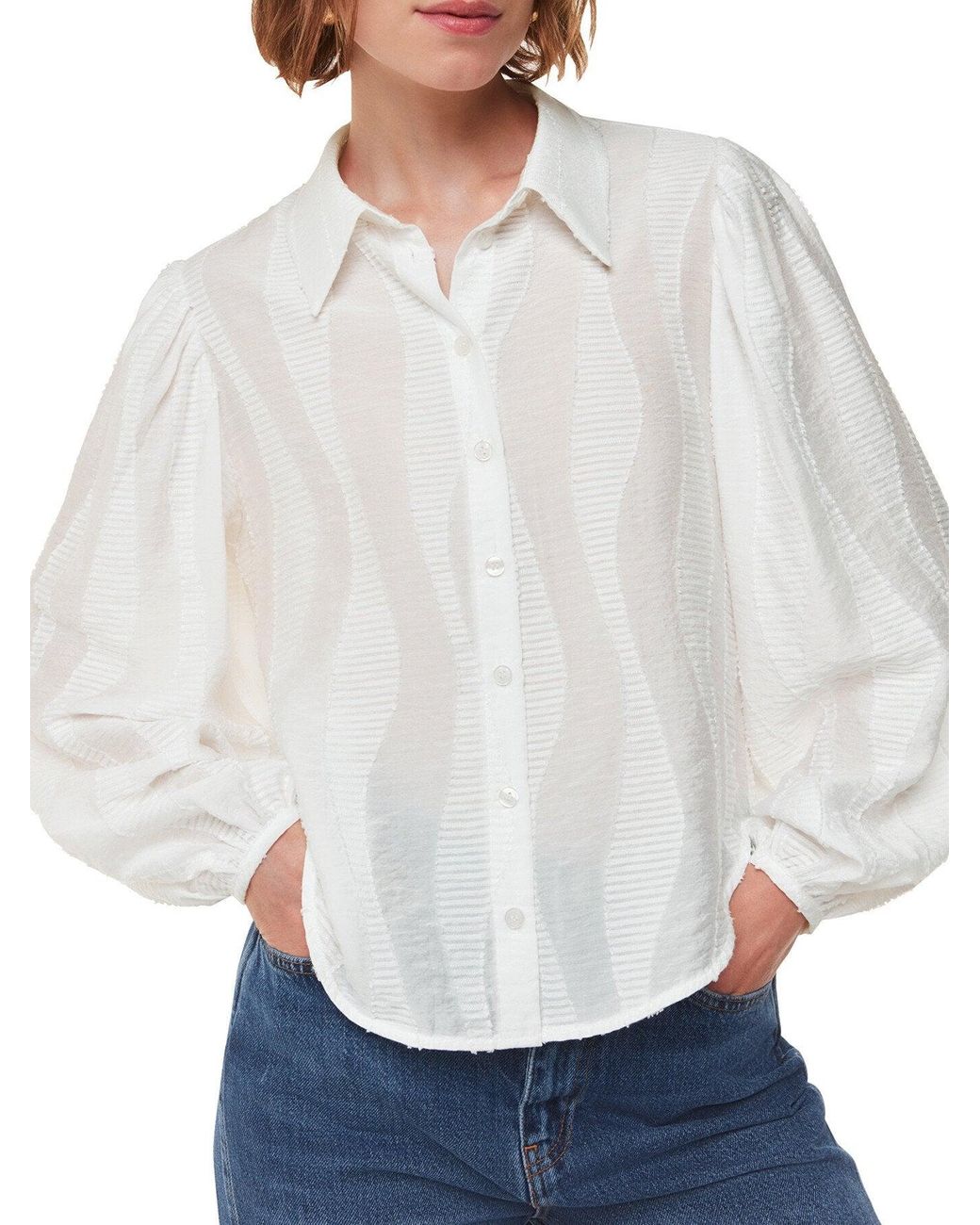 Whistles White Women's Hannah Textured Shirt