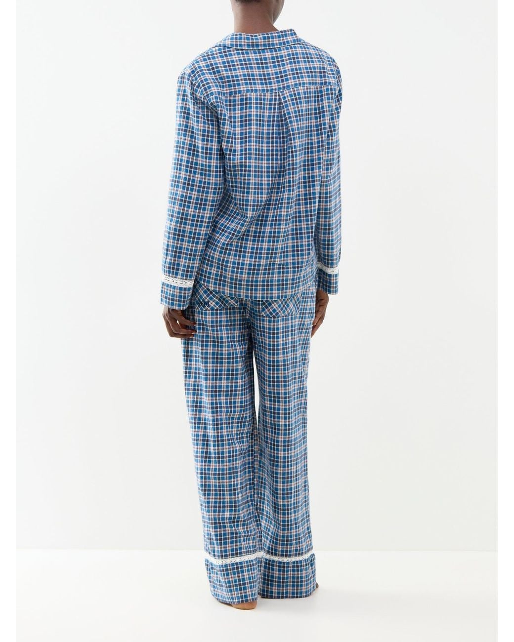 Damson Madder Blue Hartle Flannel Pyjama Set