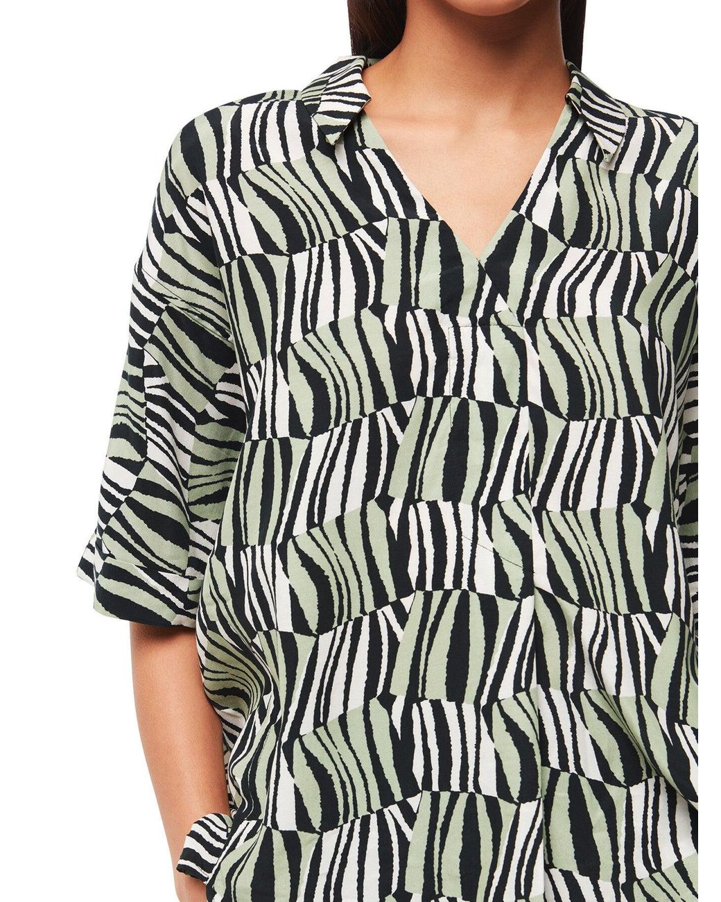 Whistles Multicolor Women's Checkerboard Tiger Boxy Shirt