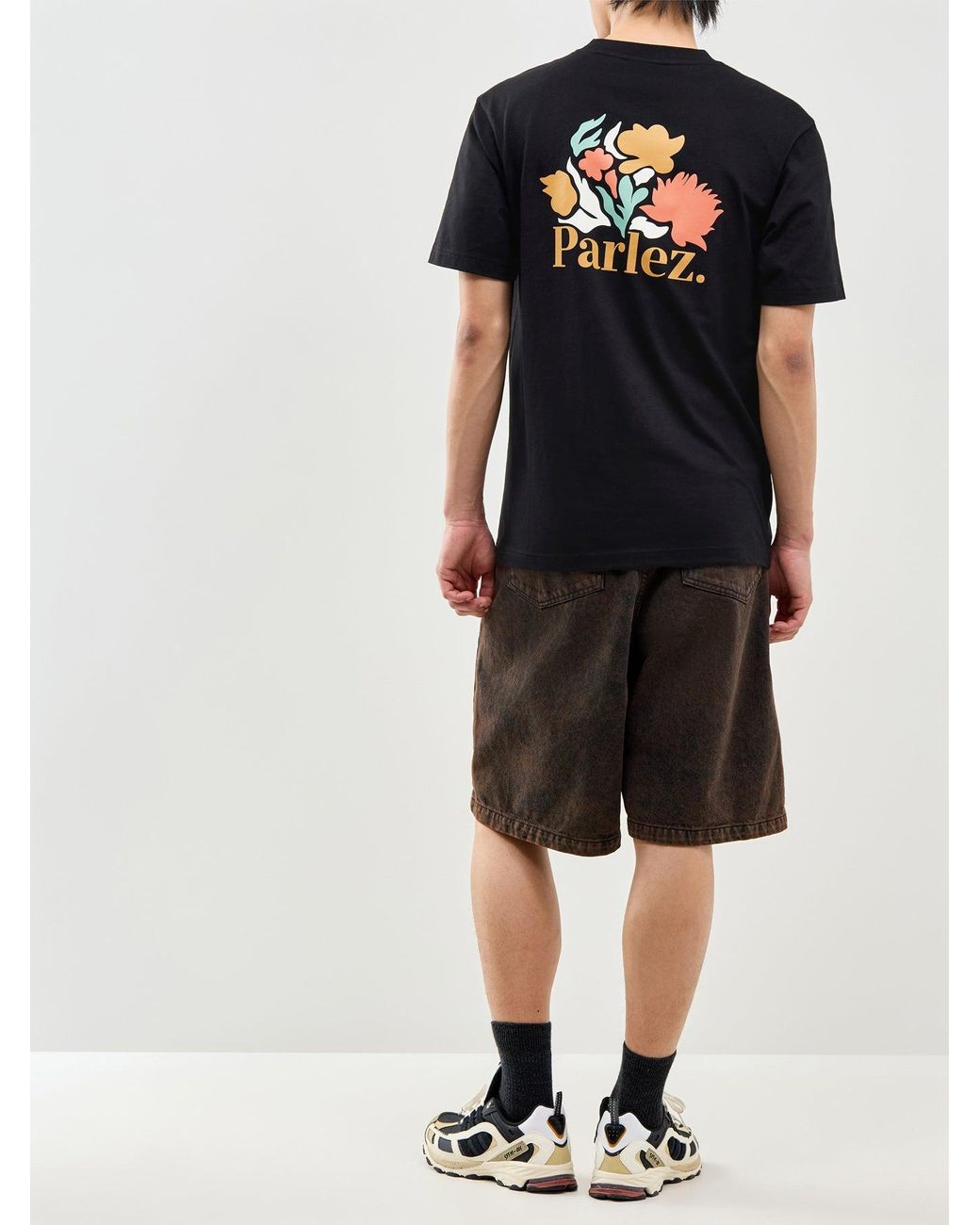Parlez Black Eldora Graphic T-Shirt for men