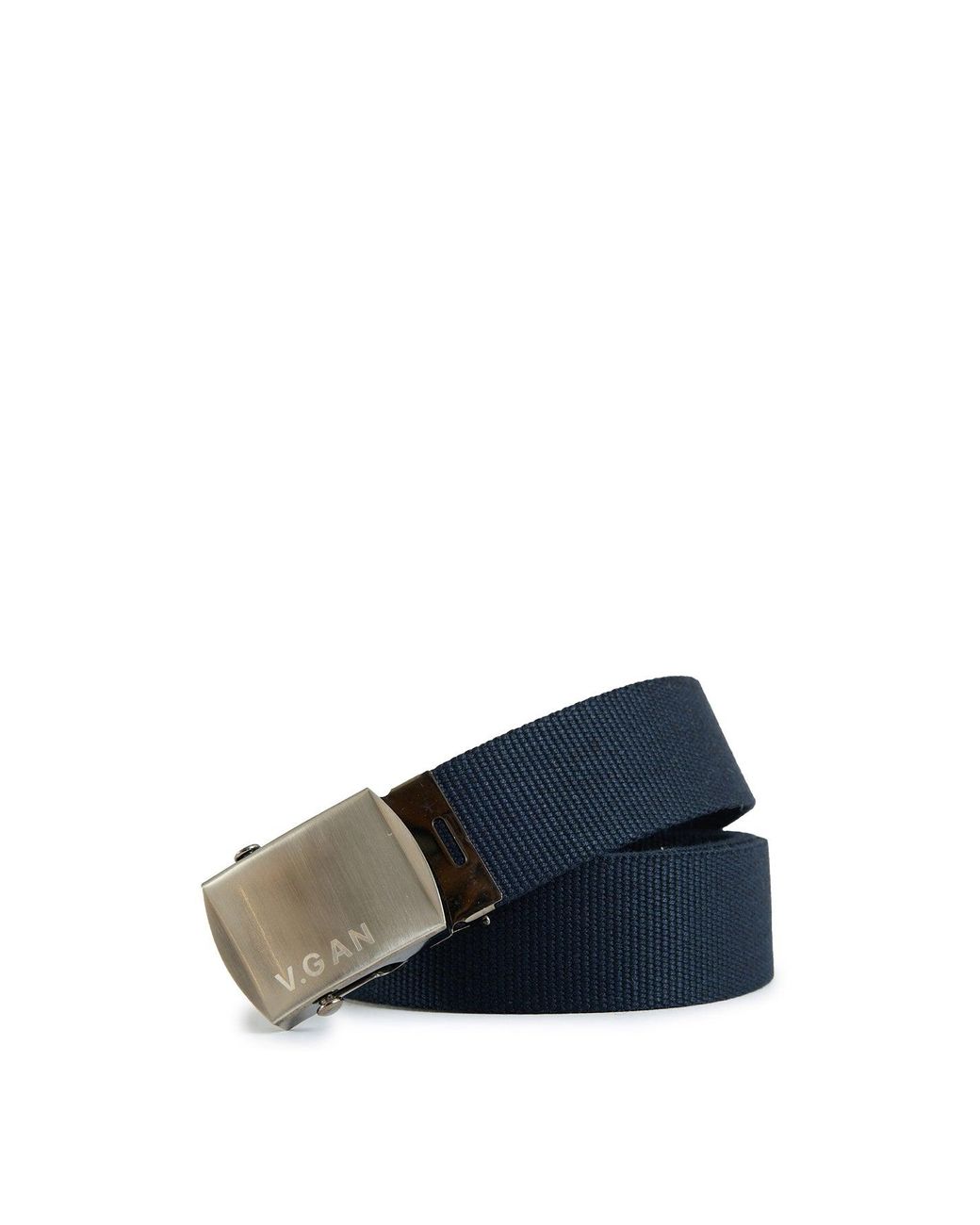 V.Gan Blue Vegan Clip 3.5Cm Textile Belt for men