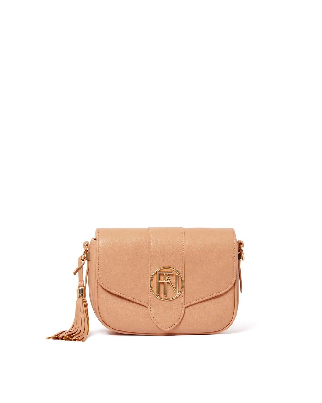Forever New Pink Signature Thea Tassel Saddle Crossbody Bag