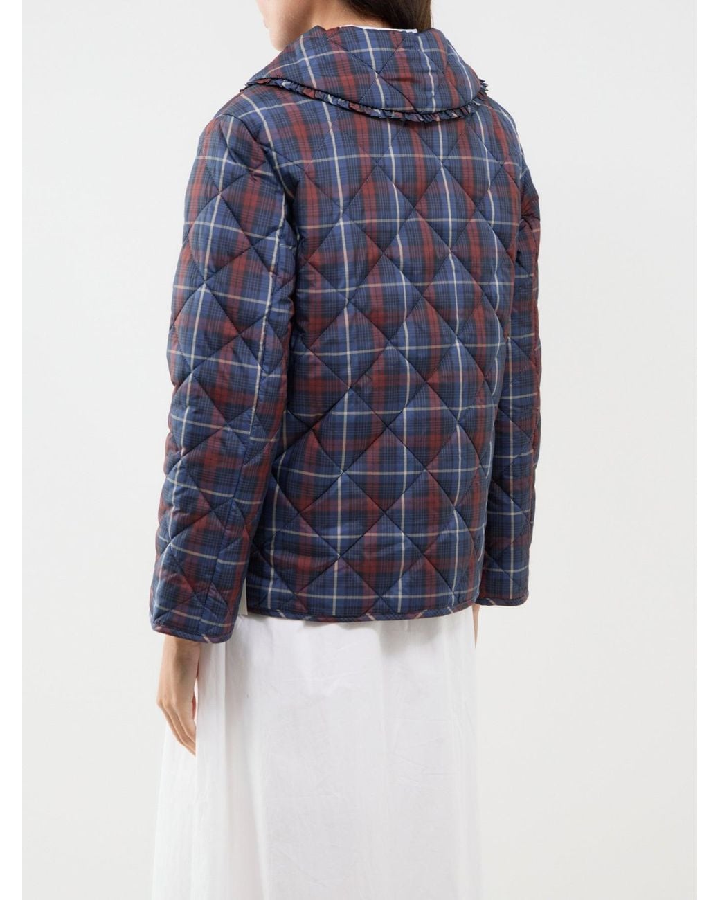 Nobody's Child Blue Oscar Frill Quilted Jacket