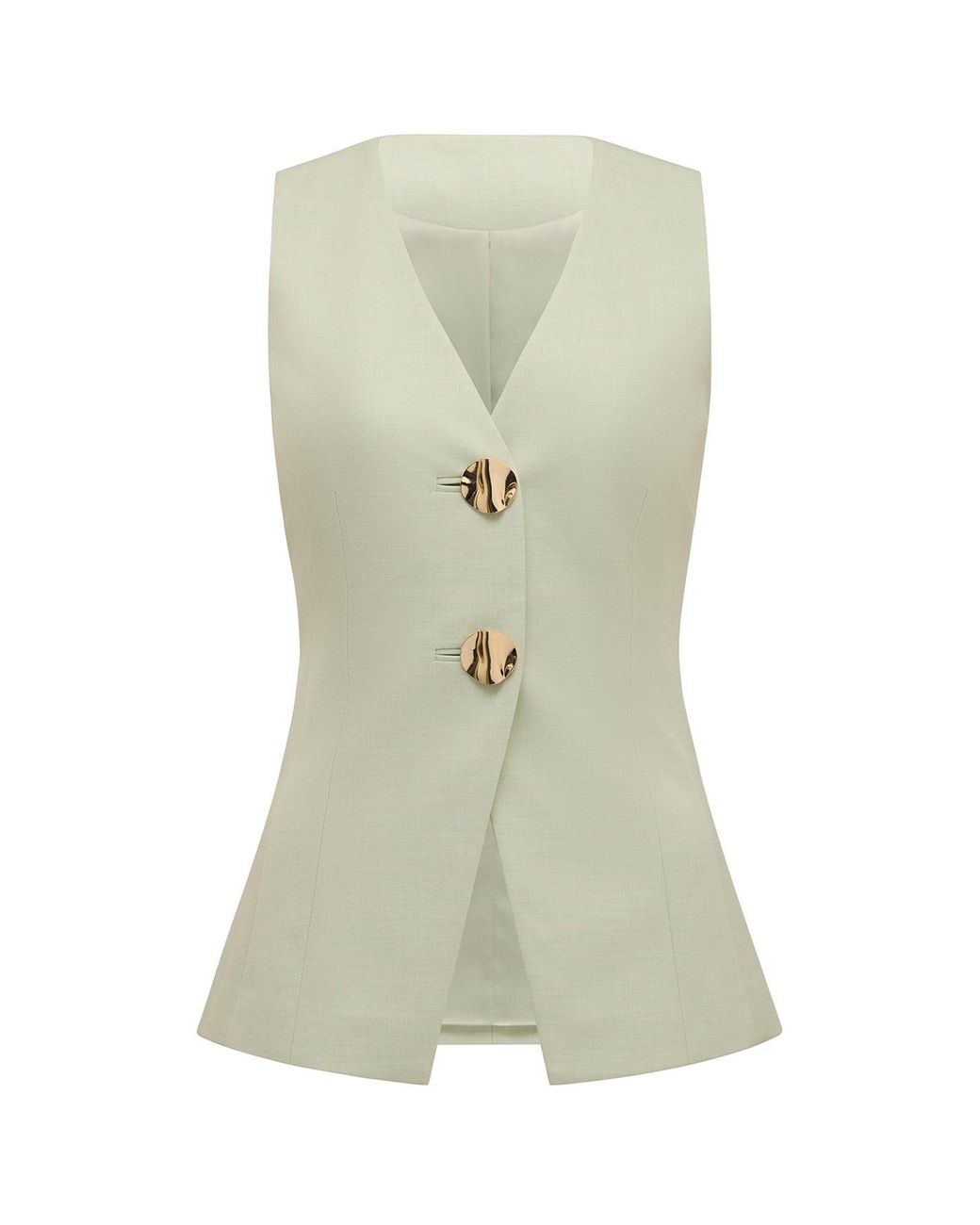 Forever New Green Veda Long Waistcoat