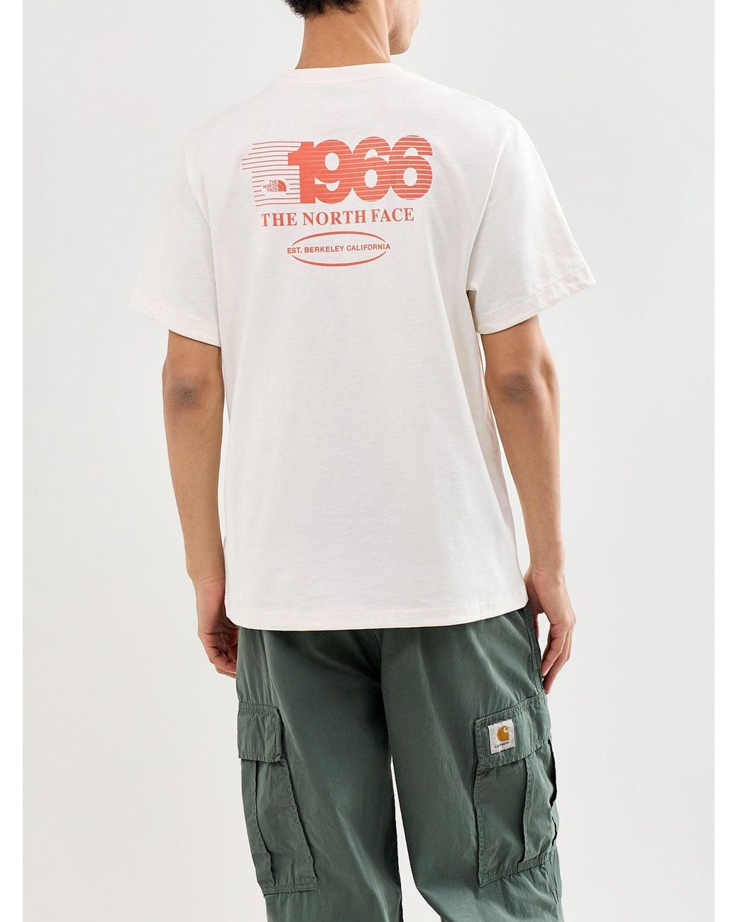 The North Face White Track Graphic T-Shirt Cream for men
