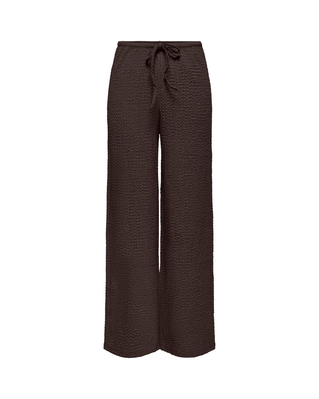 ONLY Brown Erikka Wide Leg Trousers