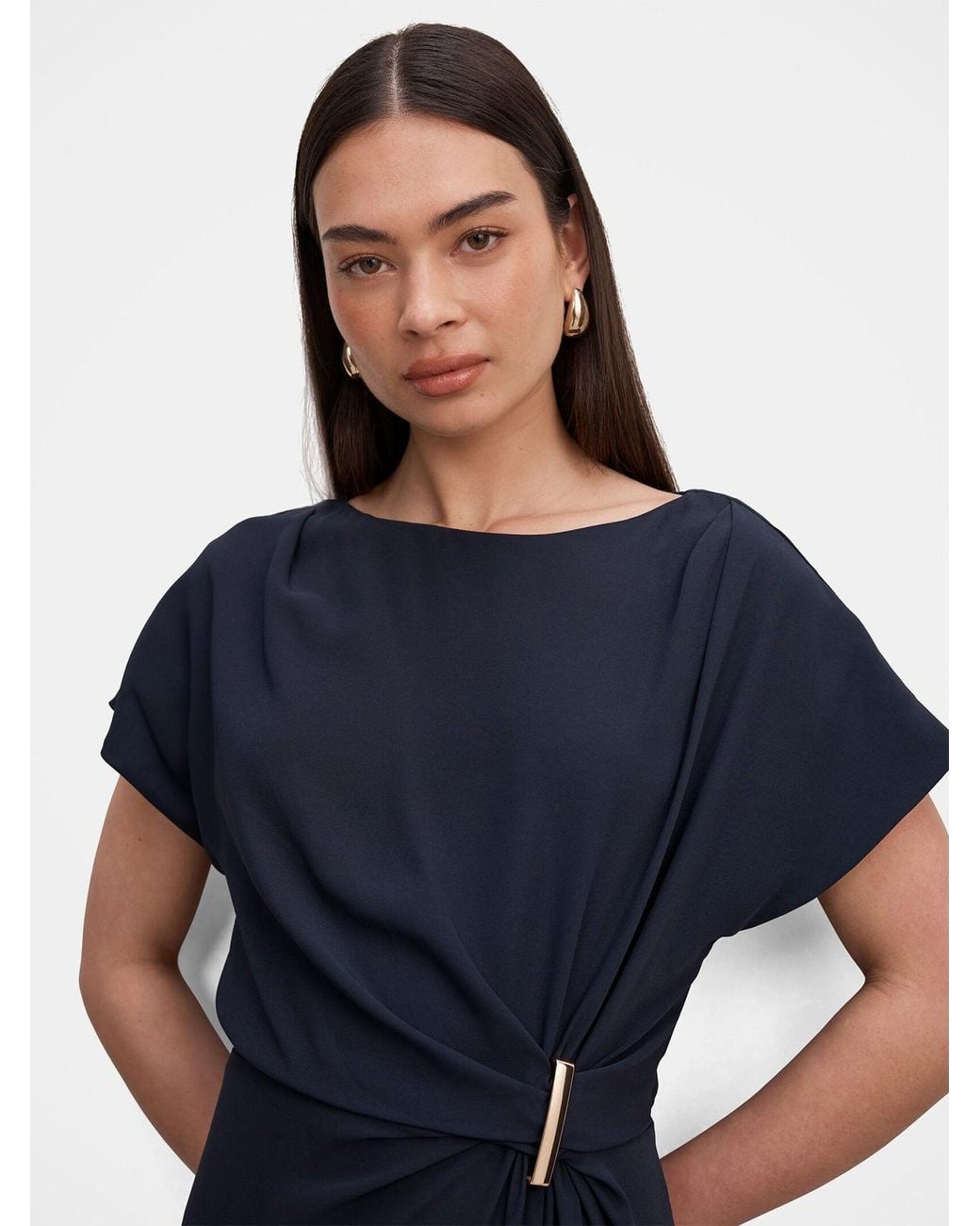 Forever New Blue Wren Hardware Detail Midi Dress